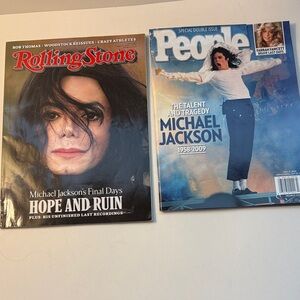 Michael Jackson Rolling Stone & People Magazine Lot - Black, White, Blue Covers